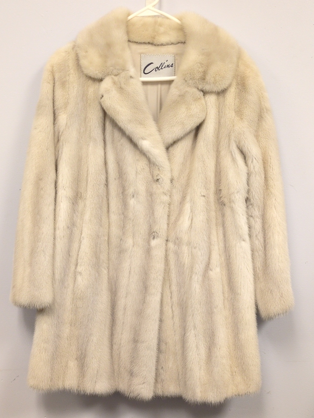 Collins Cream Mink Fur Coat